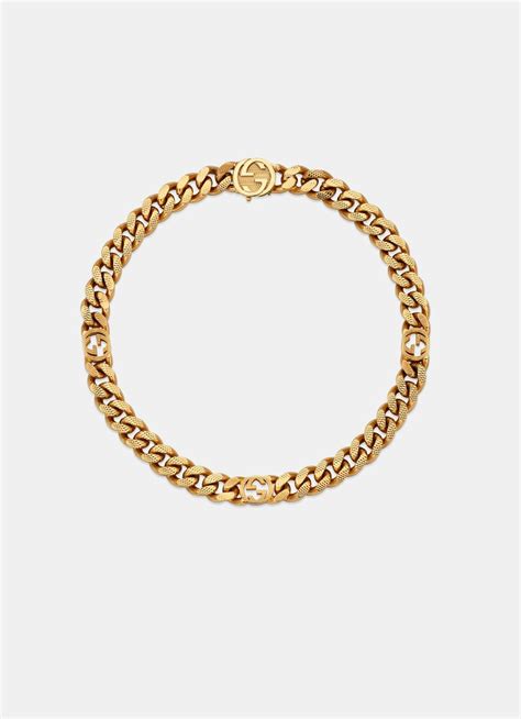 gucci interlocking g necklace gold.